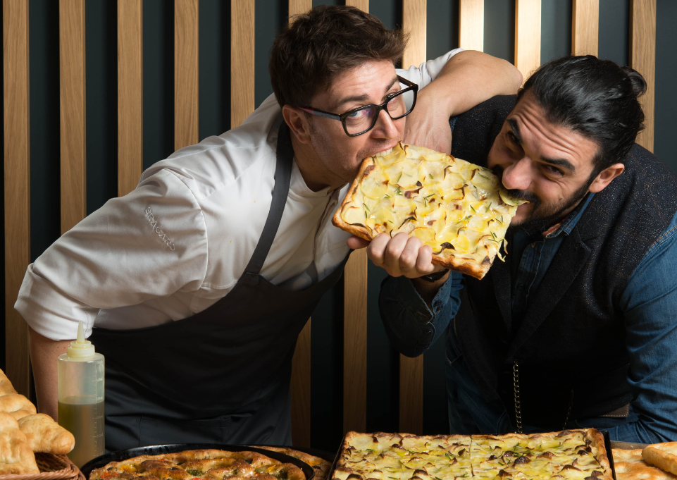 Backstage shooting food